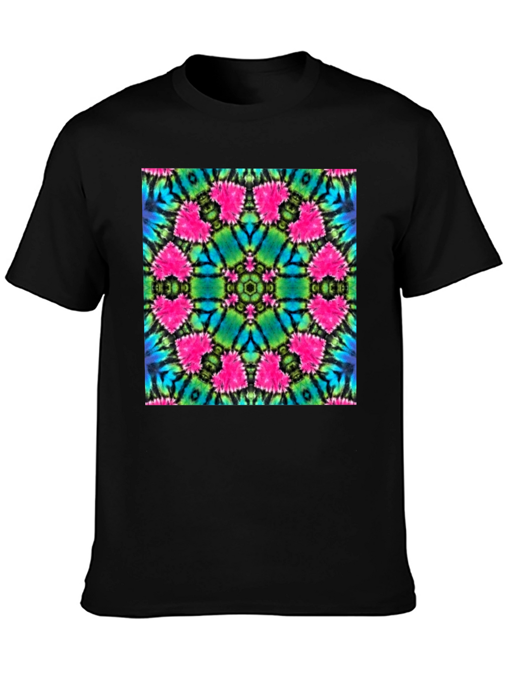 Vibrant Tie-Dye Mandala Graphic Tee