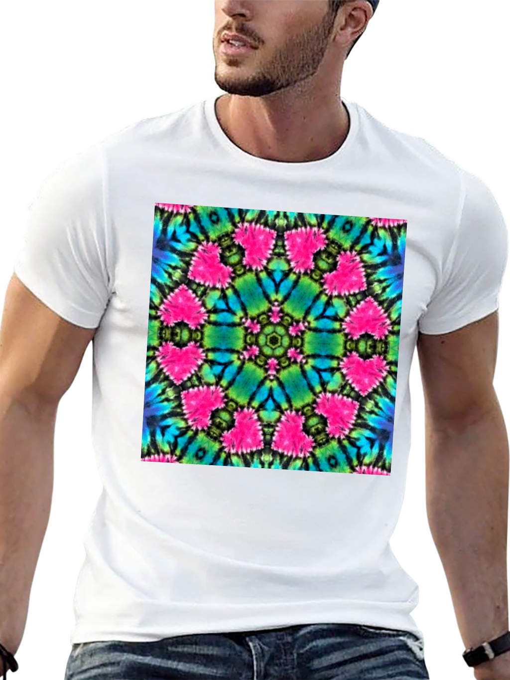 Vibrant Tie-Dye Mandala Graphic Tee