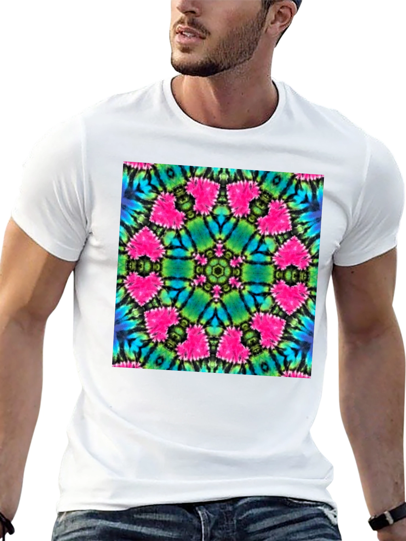 Vibrant Tie-Dye Mandala Graphic Tee