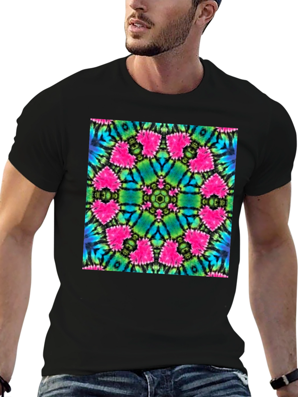 Vibrant Tie-Dye Mandala Graphic Tee