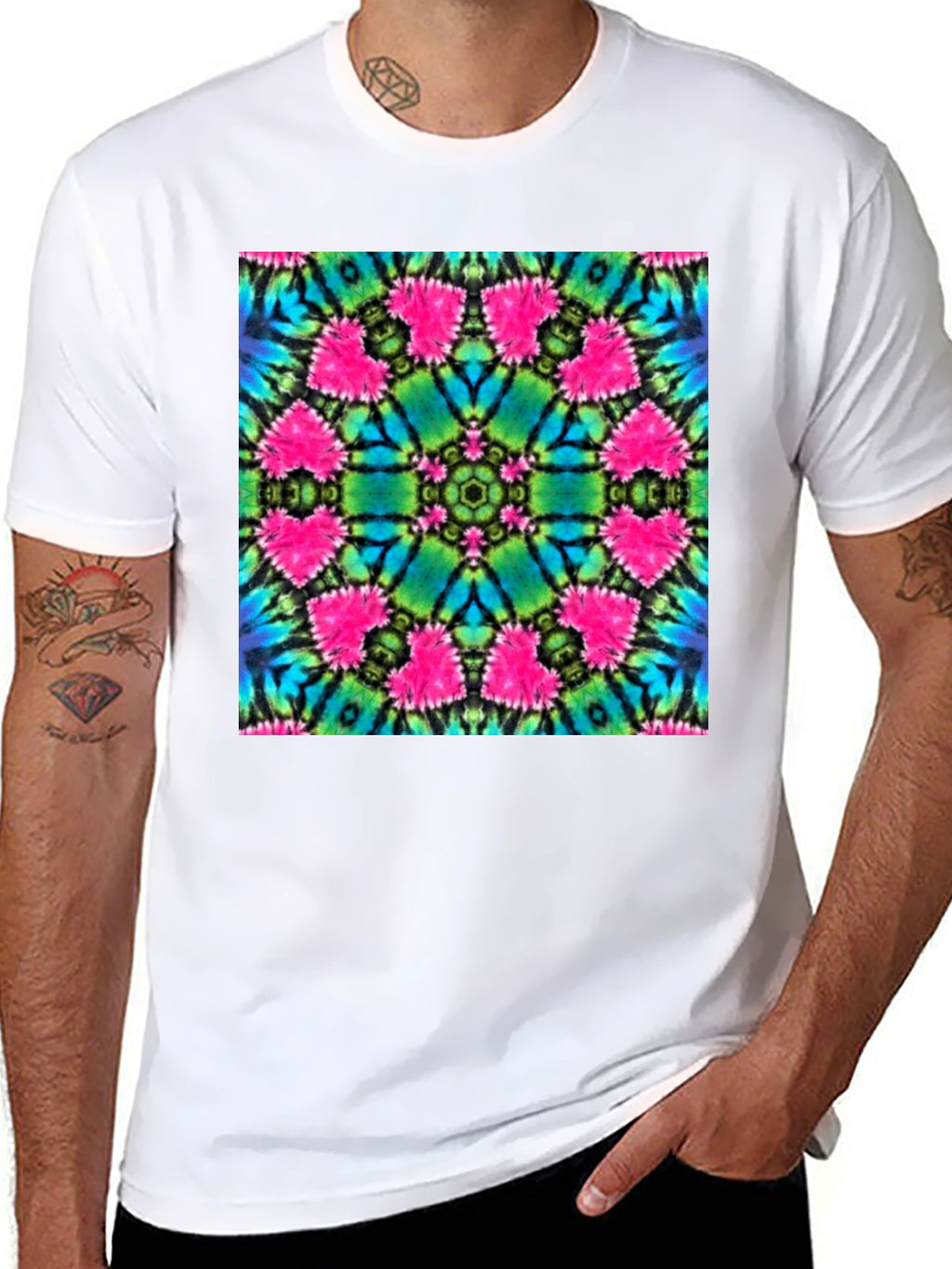 Vibrant Tie-Dye Mandala Graphic Tee