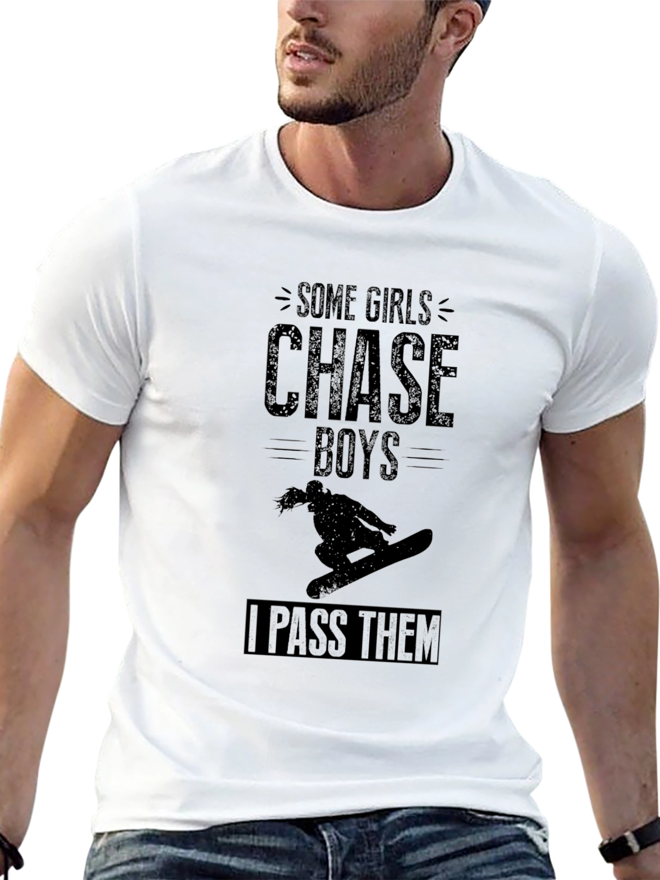 Girls Chase Boys Graphic T-Shirt