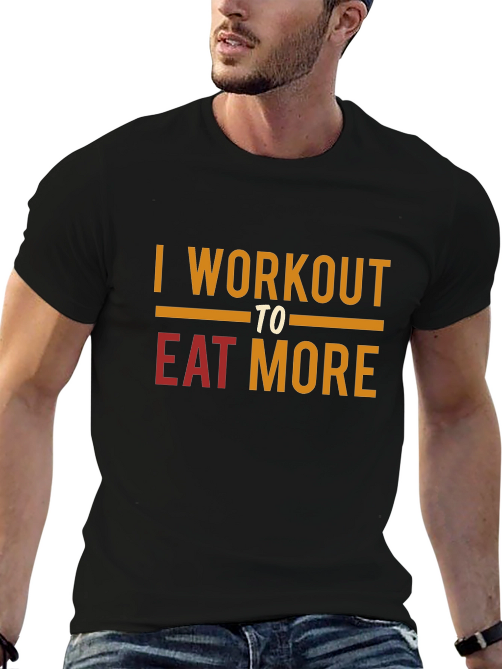 Workout to Eat More Graphic T-Shirt
