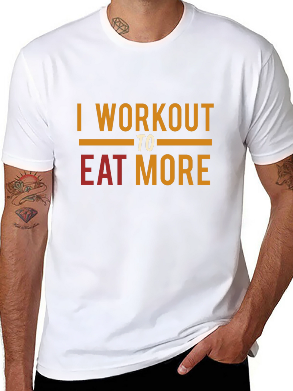 Workout to Eat More Graphic T-Shirt