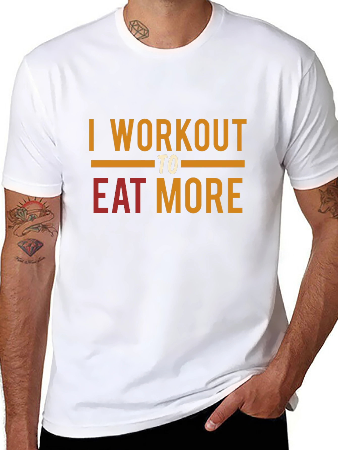 Workout to Eat More Graphic T-Shirt