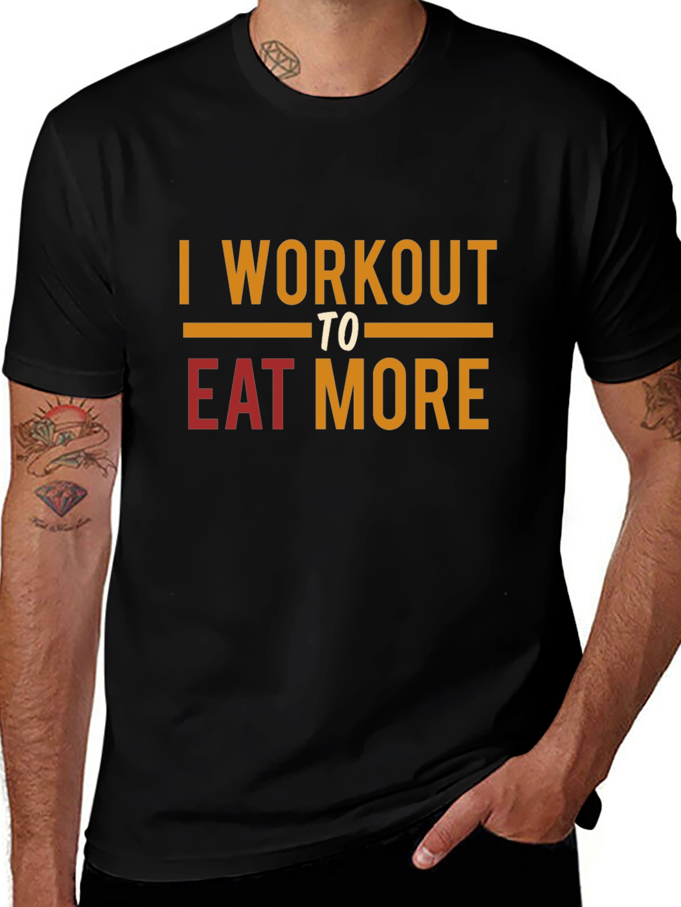 Workout to Eat More Graphic T-Shirt