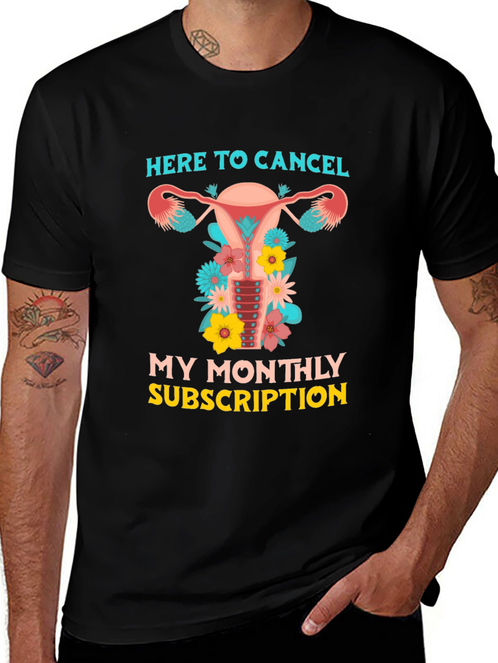 Here to Cancel Uterus Graphic Tee