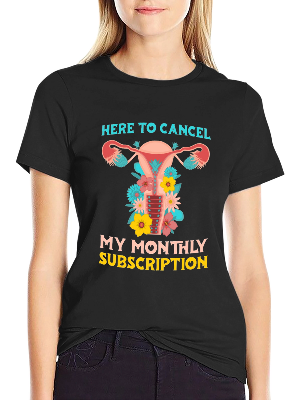 Here to Cancel Uterus Graphic Tee