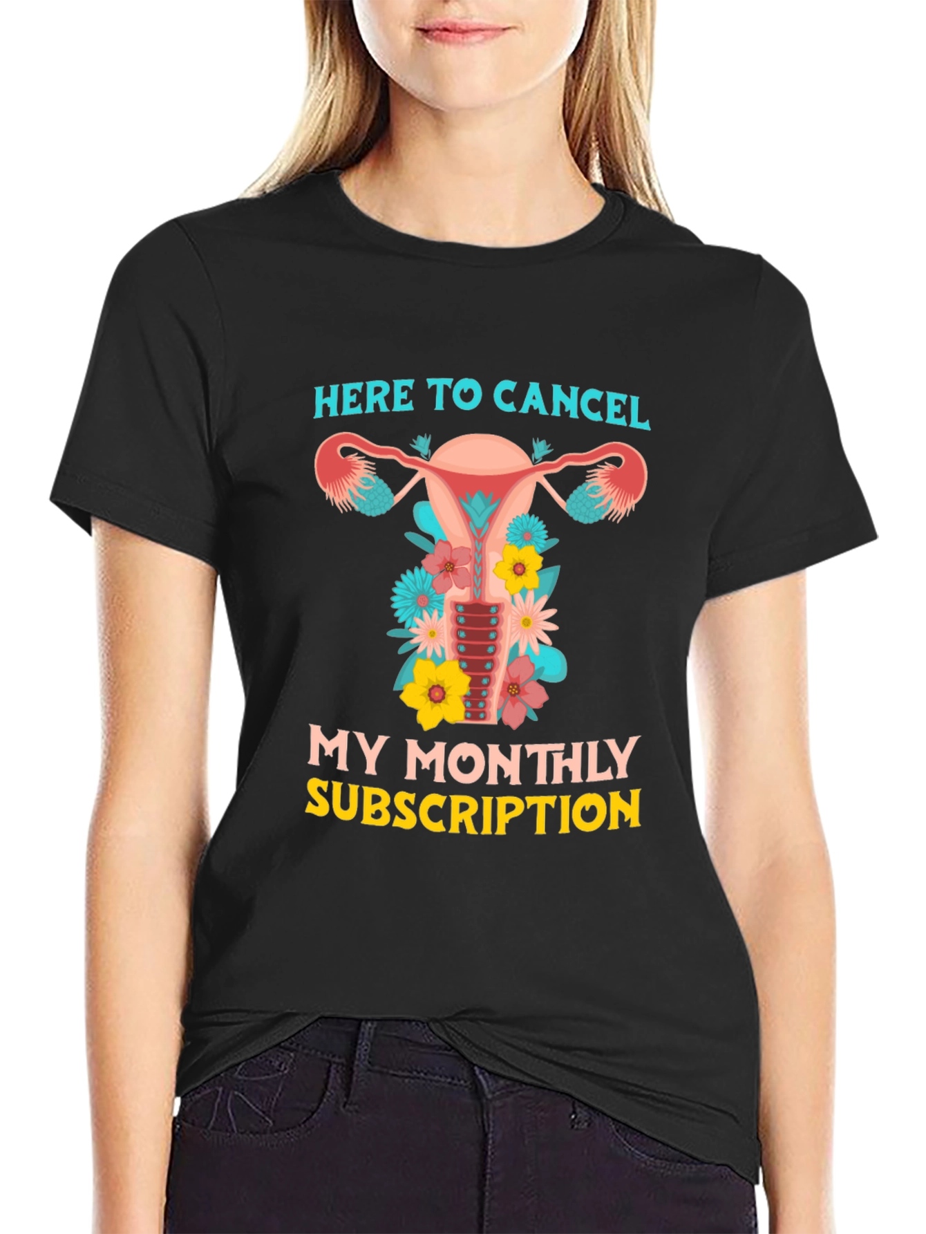 Here to Cancel Uterus Graphic Tee