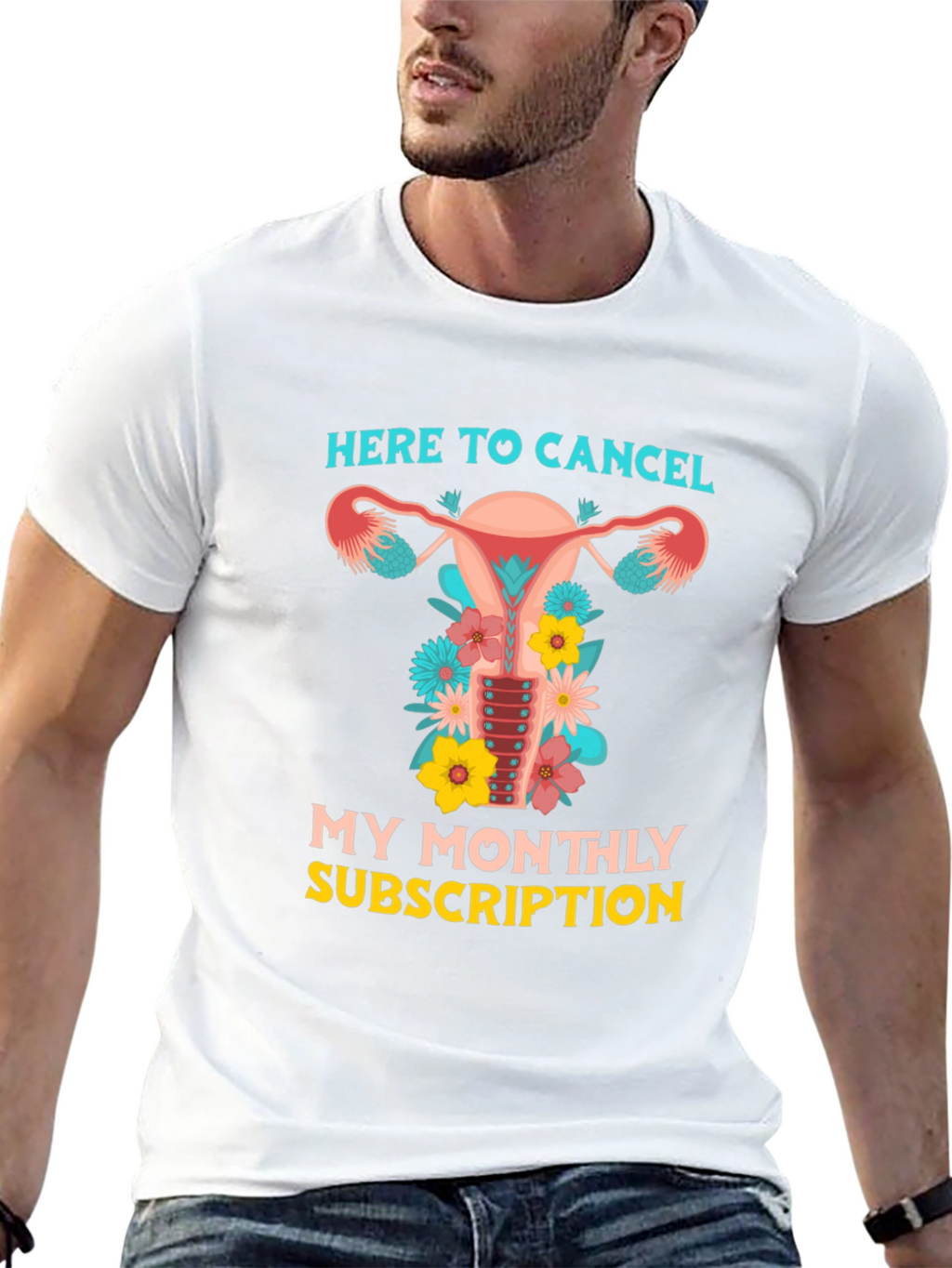 Here to Cancel Uterus Graphic Tee