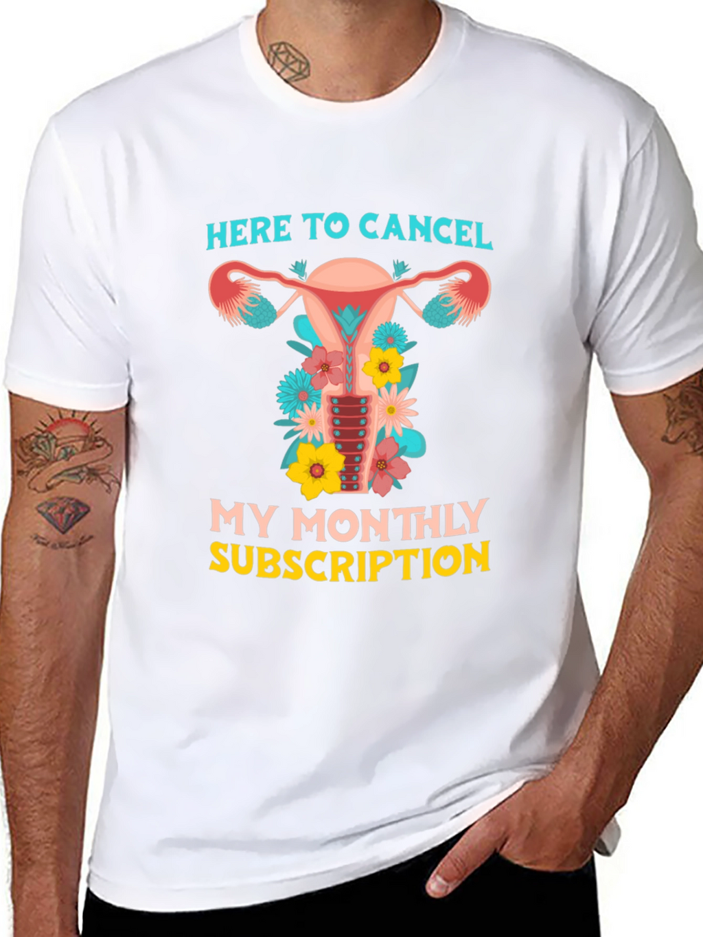 Here to Cancel Uterus Graphic Tee