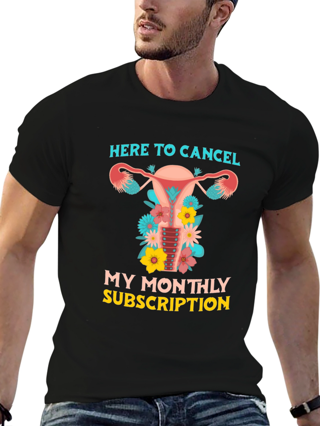 Here to Cancel Uterus Graphic Tee