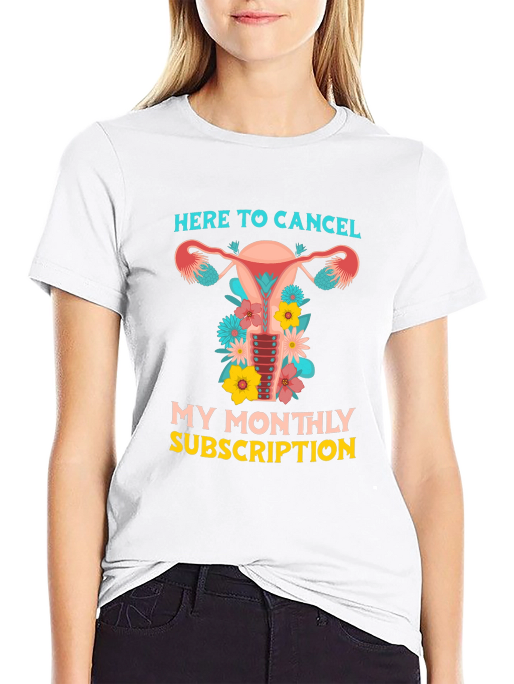 Here to Cancel Uterus Graphic Tee