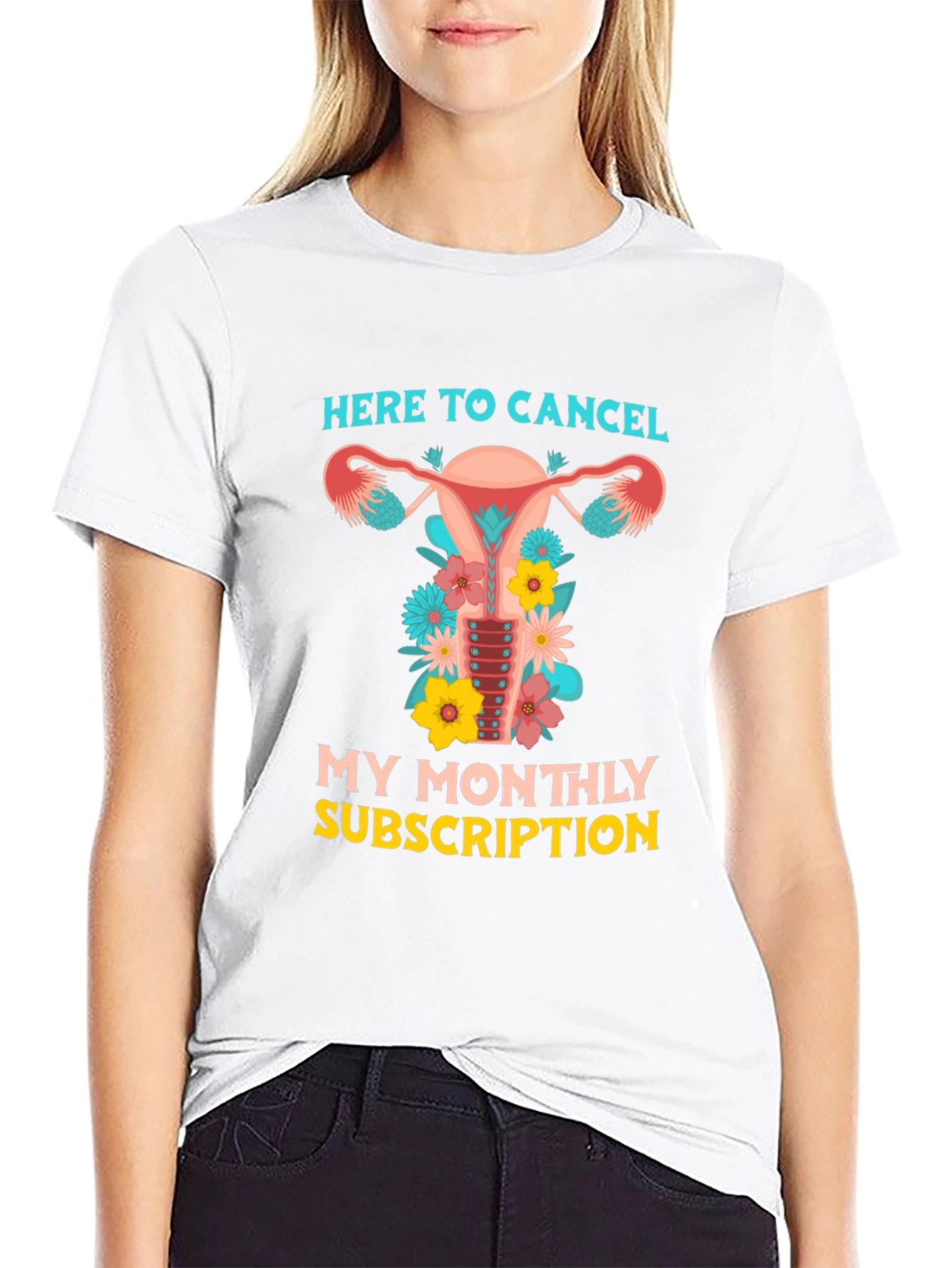 Here to Cancel Uterus Graphic Tee