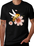 Bee & Flower Graphic T-Shirt - Unisex