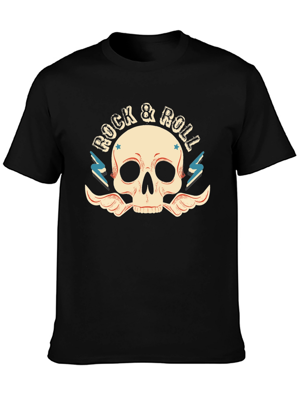 Rock & Roll Skull T-Shirt - Classic Graphic Tee