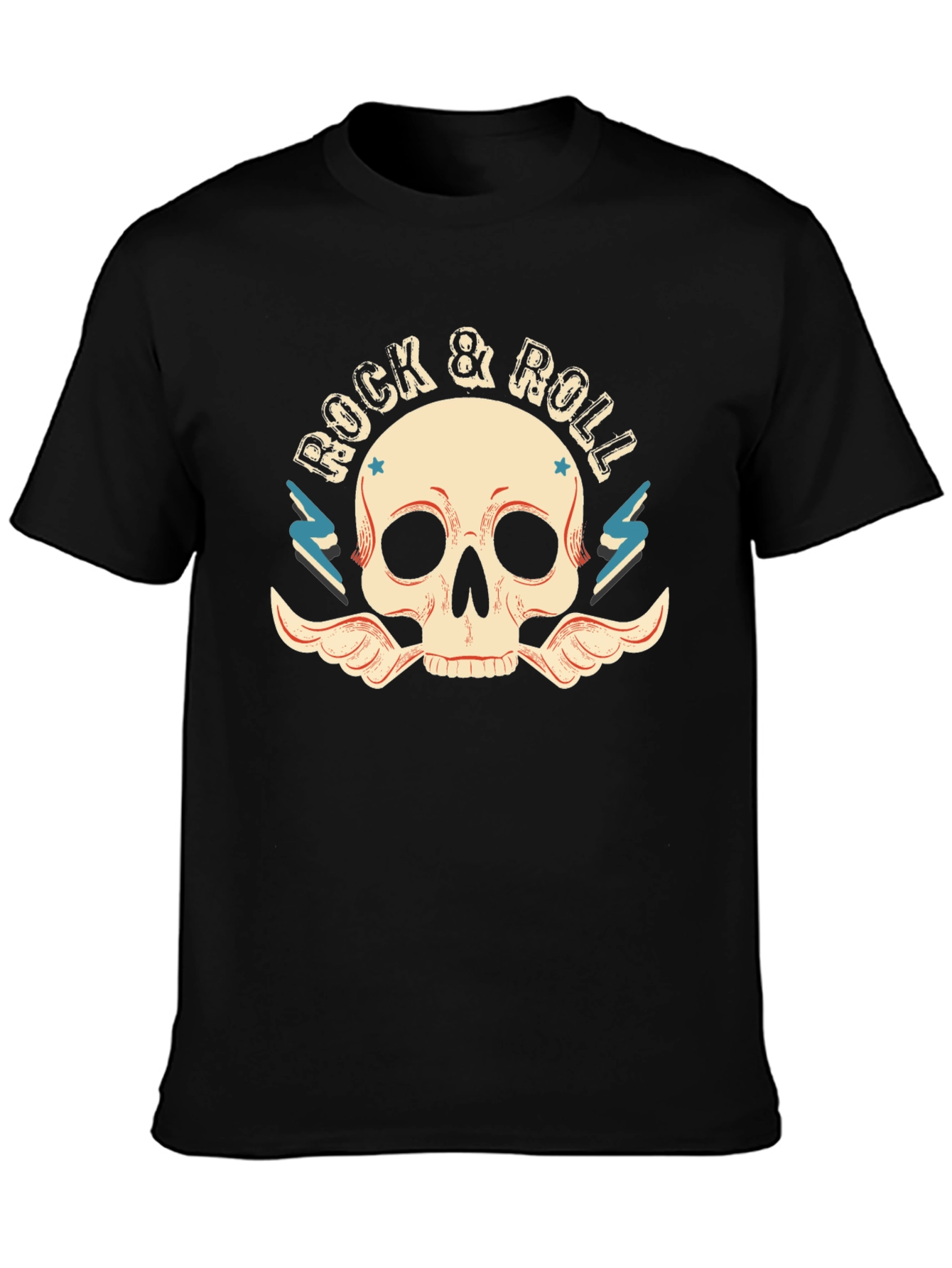 Rock & Roll Skull T-Shirt - Classic Graphic Tee