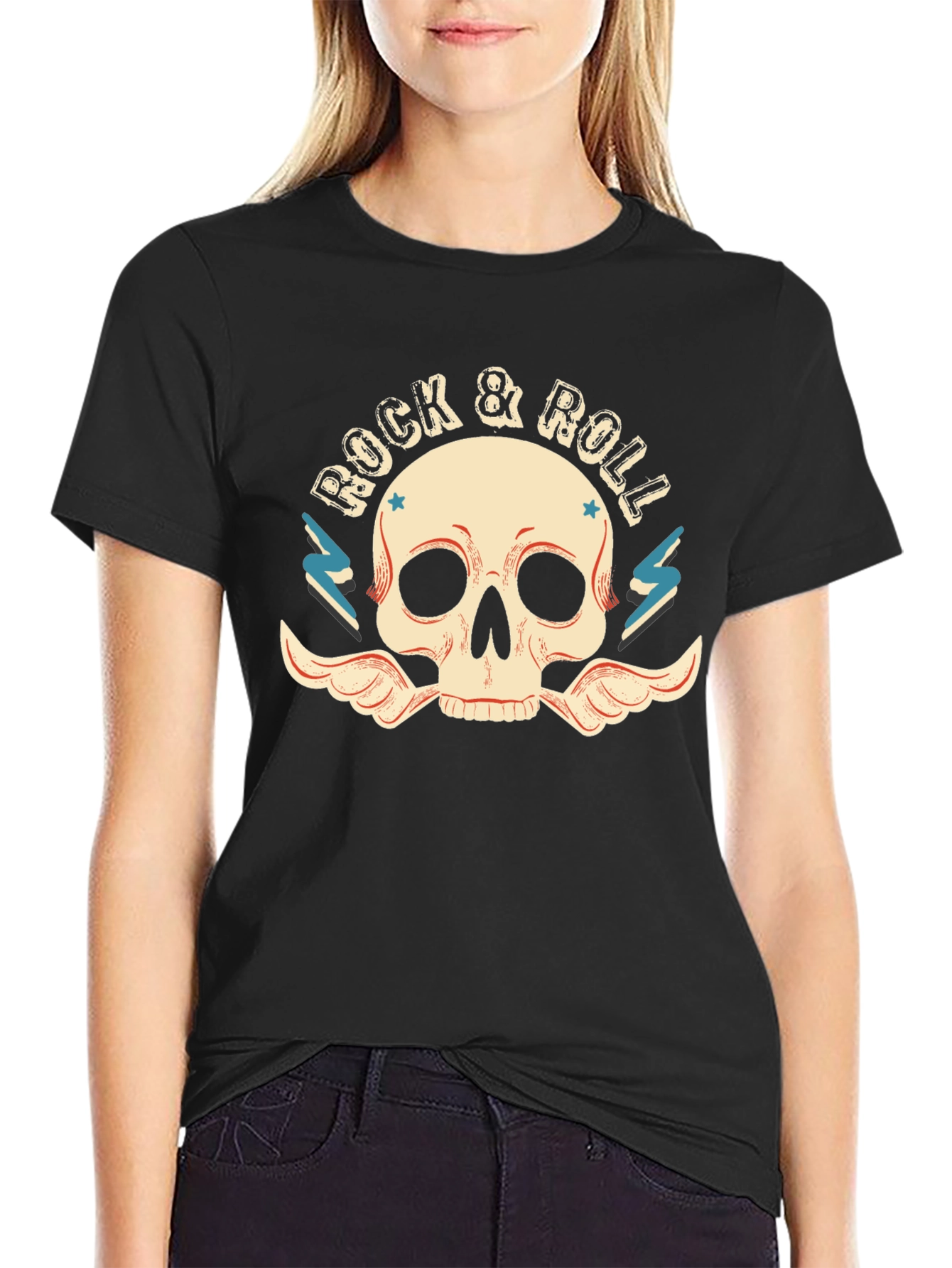 Rock & Roll Skull T-Shirt - Classic Graphic Tee