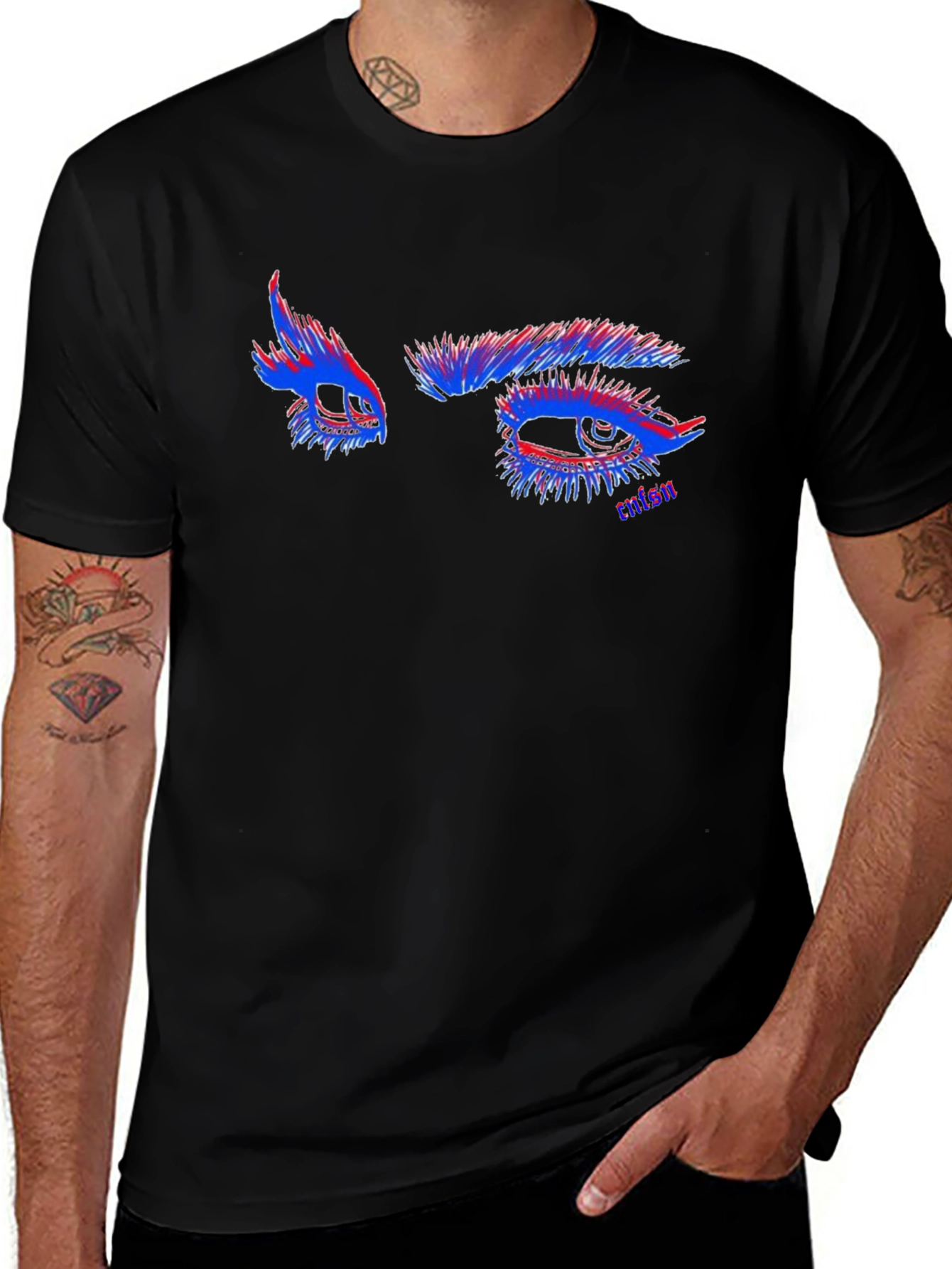 Artsy Eye Graphic Black T-Shirt