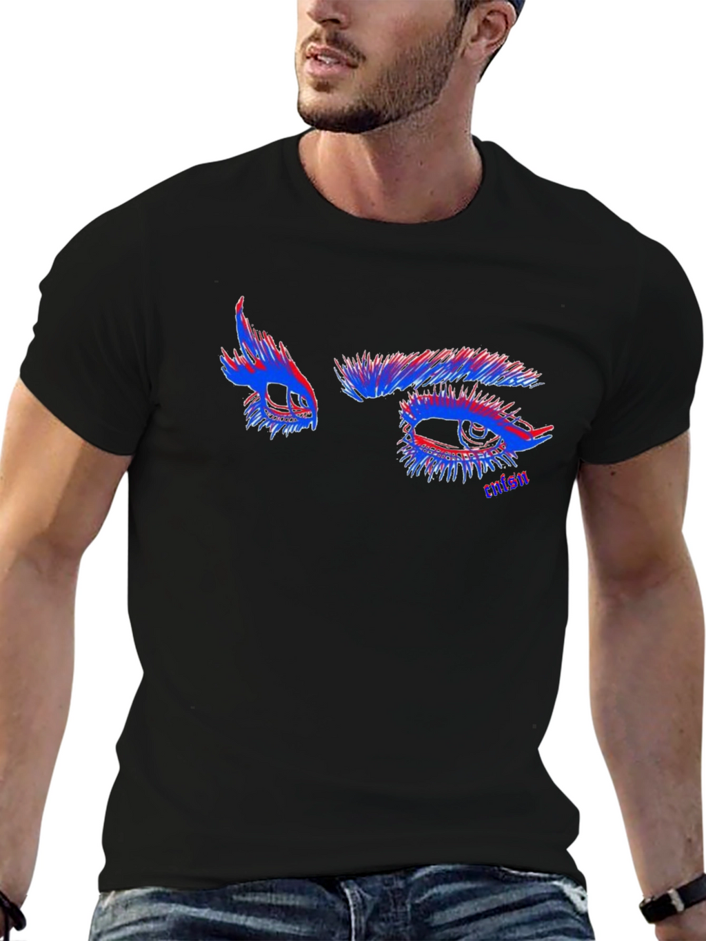 Artsy Eye Graphic Black T-Shirt