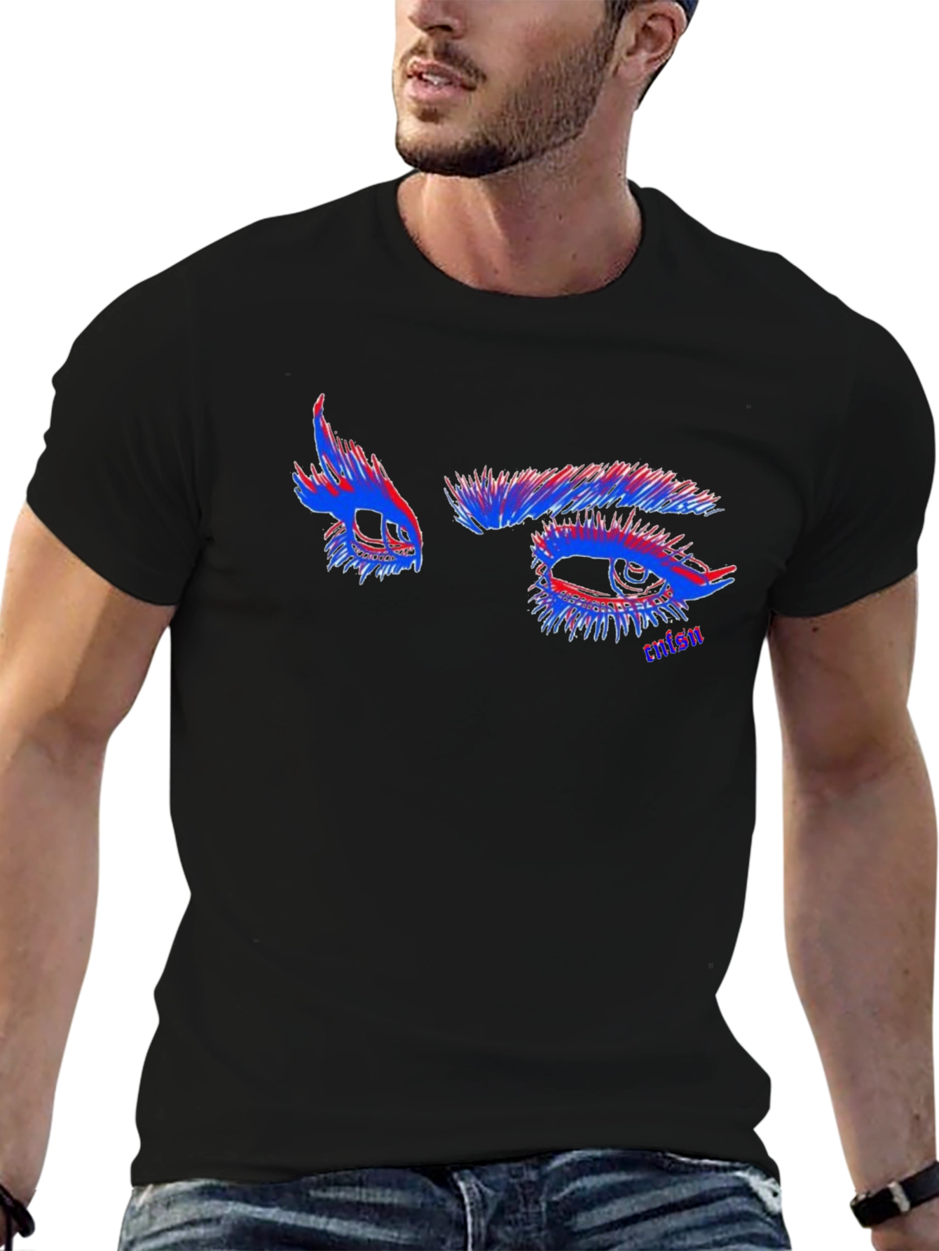 Artsy Eye Graphic Black T-Shirt