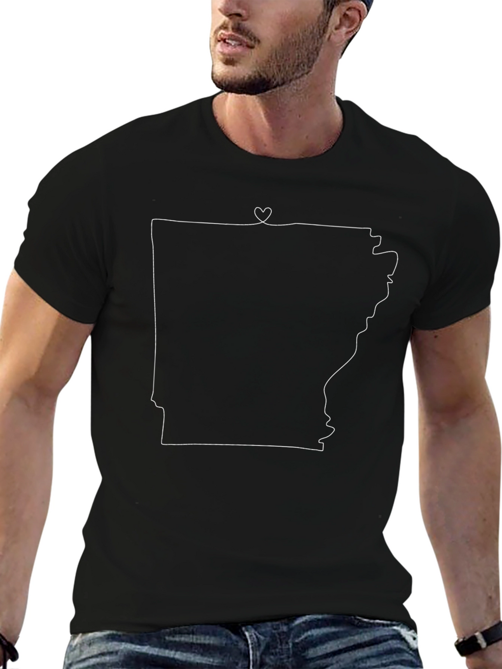 Arkansas State Love Outline T-Shirt