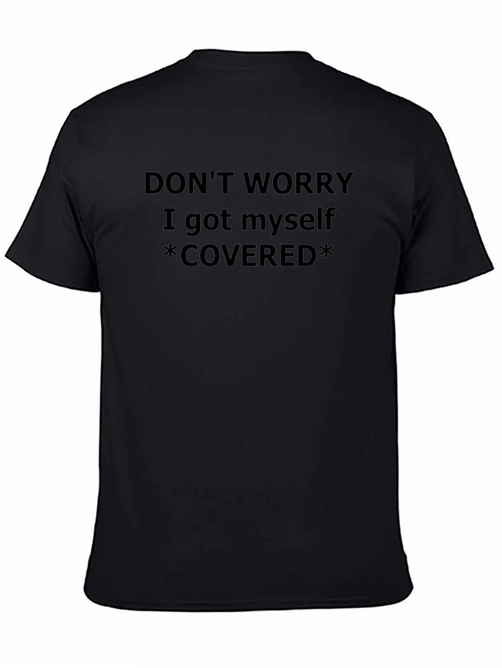 Funny Covered Graphic Tee - Mens Black T-Shirt