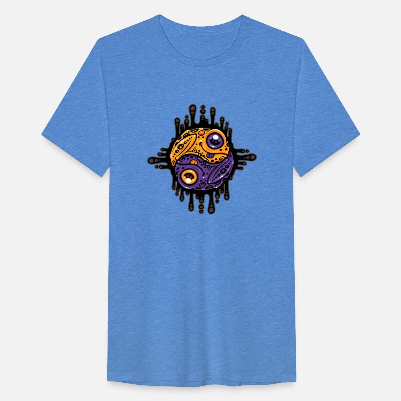Vibrant Purple and Gold Poison Dart Frog Yin Yang