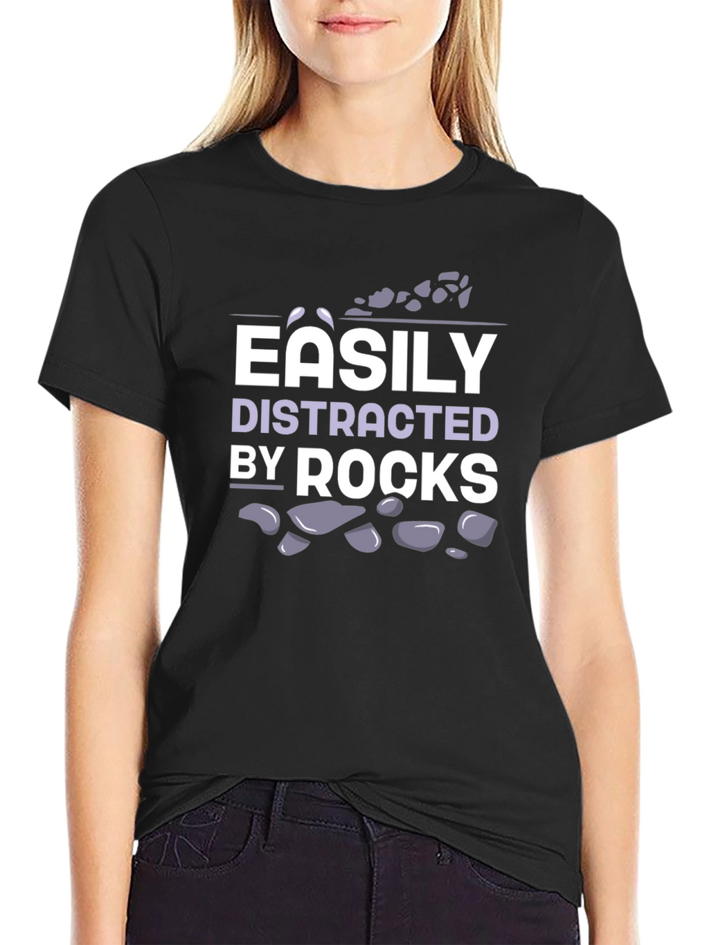 Easily Distracted by Rocks T-Shirt Funny Geologist Gift