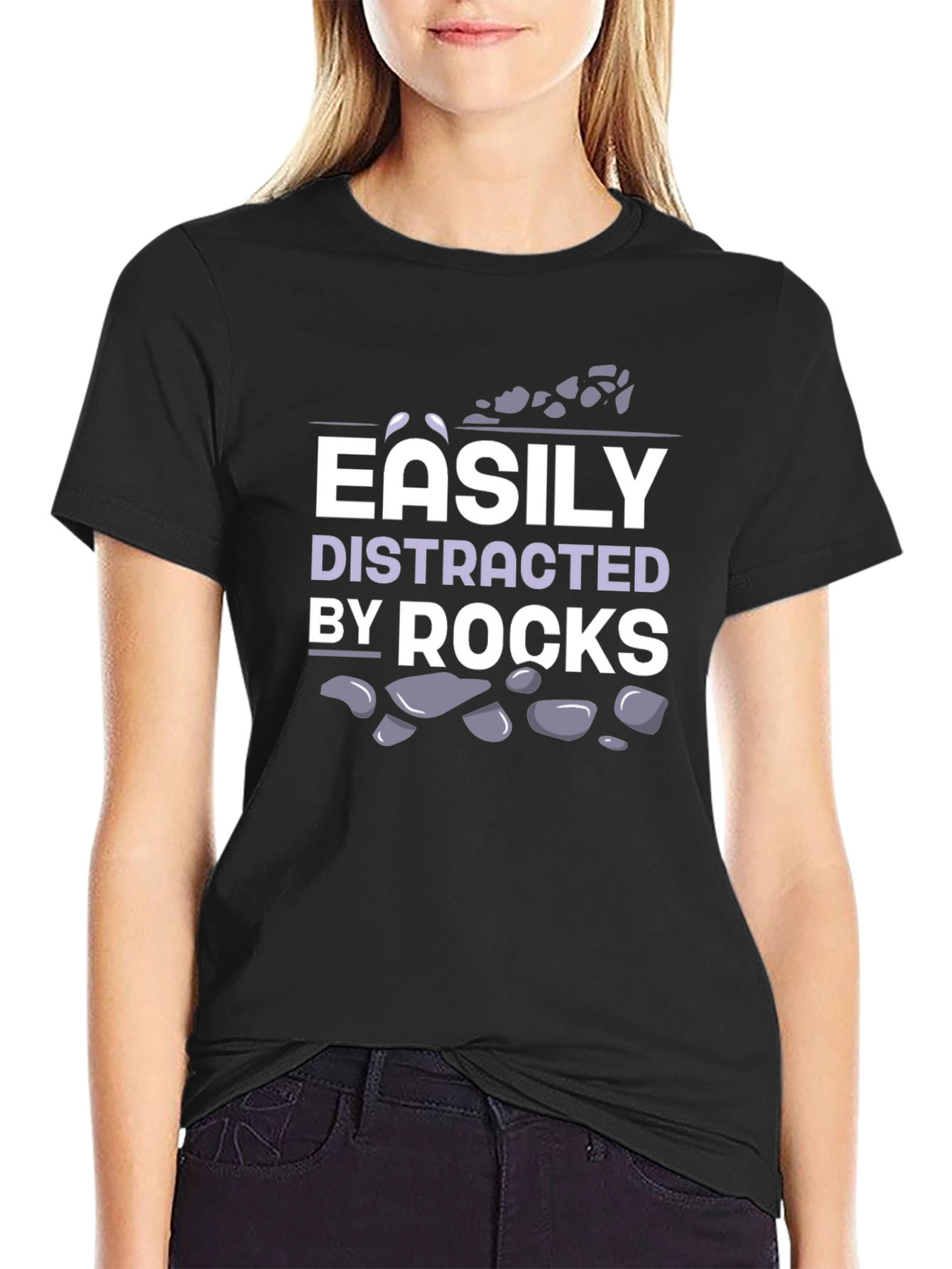 Easily Distracted by Rocks T-Shirt Funny Geologist Gift