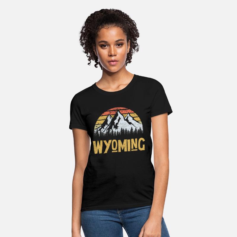 Vintage Retro Wy Wyoming Us Mountain State