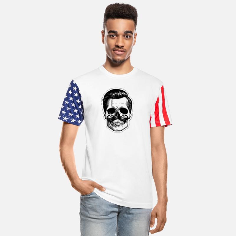 Vintage Skull with Retro Mustache