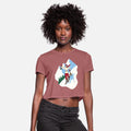 Vintage Style Art Deco Ski Girl on Mountain