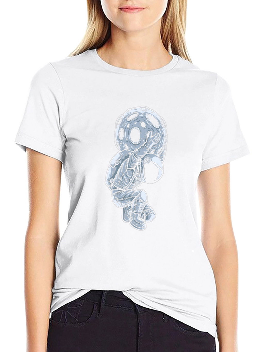 Astronaut Moon Lift Graphic Tee