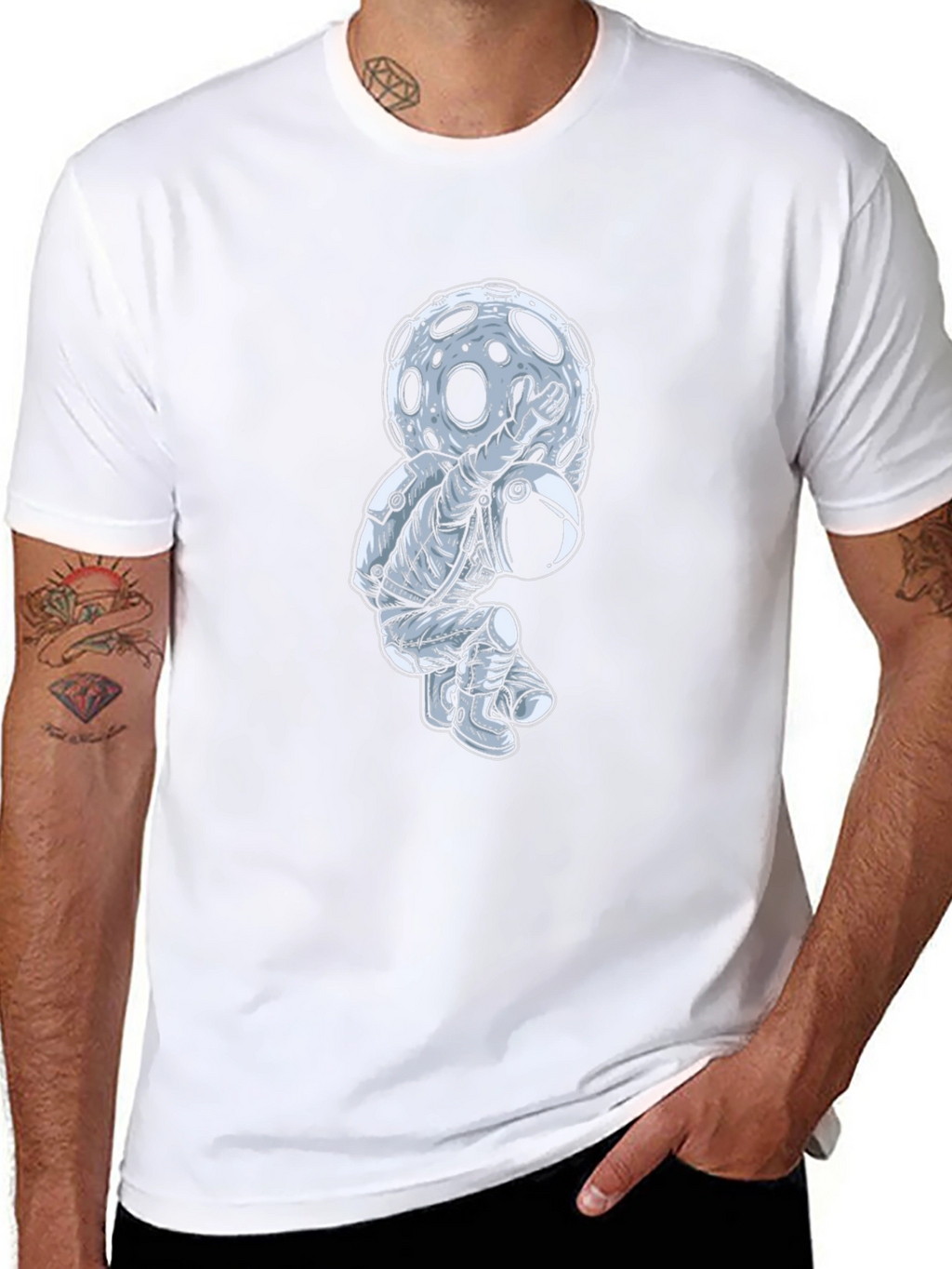 Astronaut Moon Lift Graphic Tee
