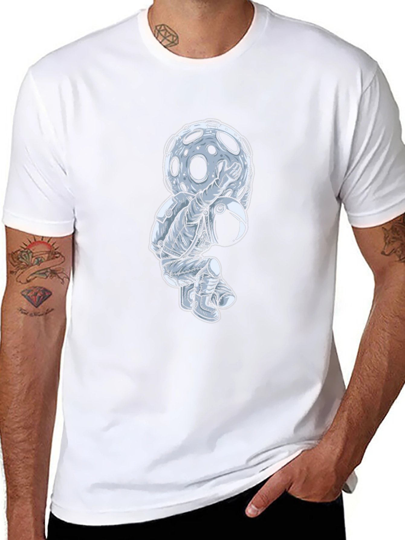 Astronaut Moon Lift Graphic Tee