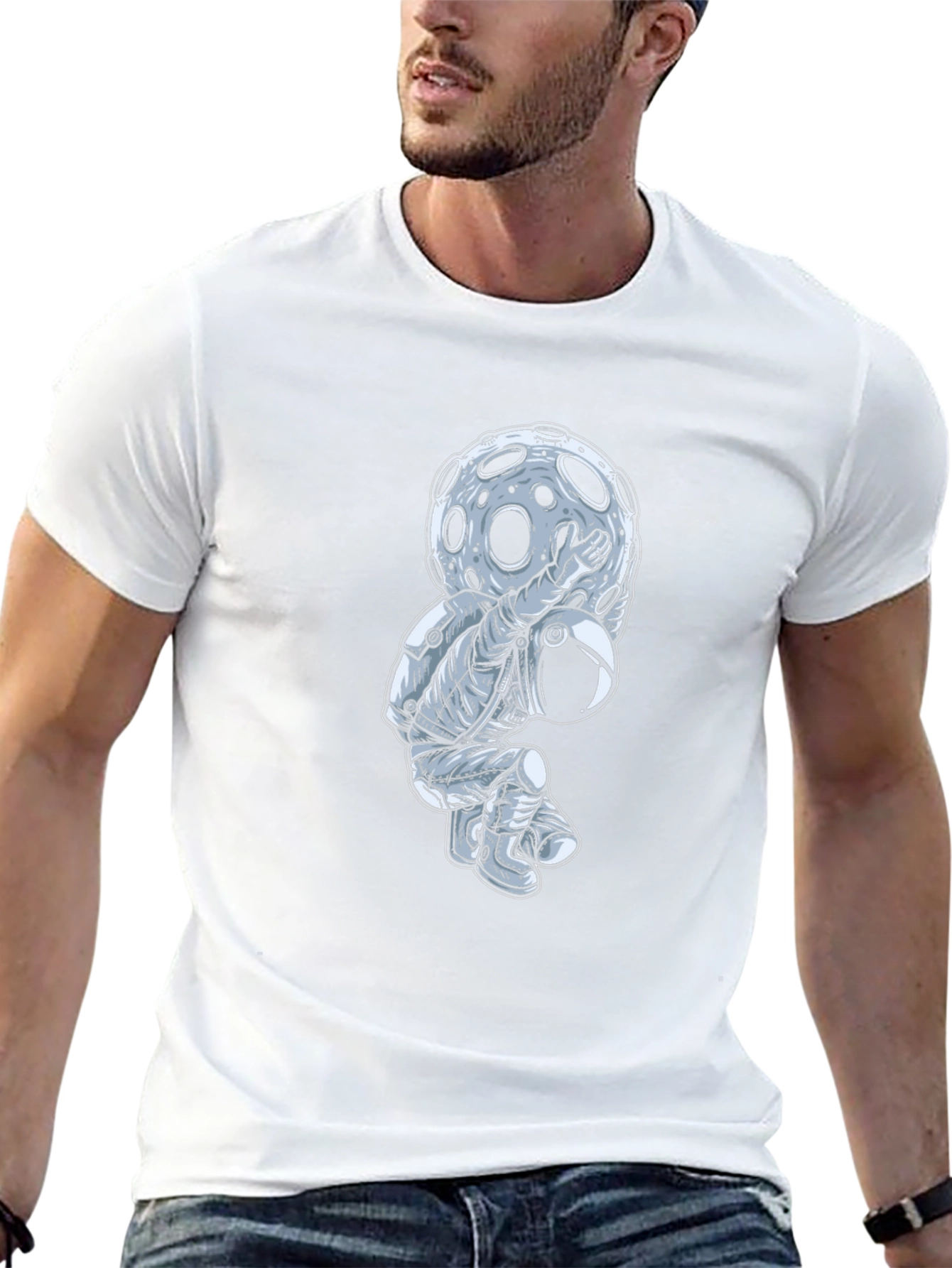 Astronaut Moon Lift Graphic Tee