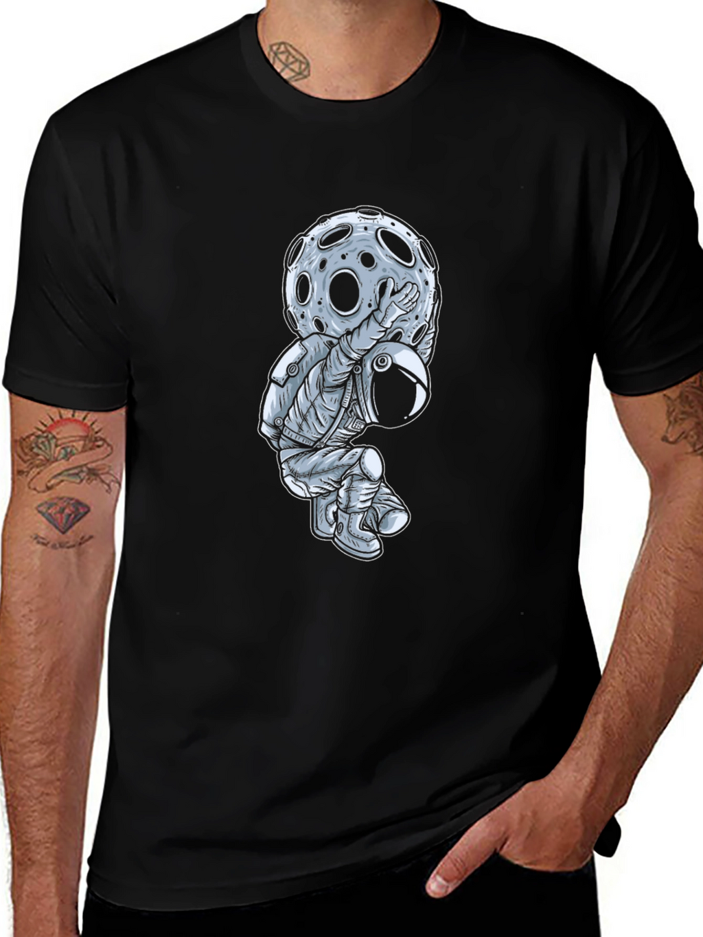 Astronaut Moon Lift Graphic Tee