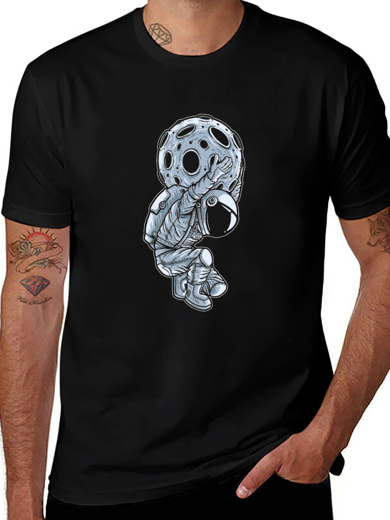 Astronaut Moon Lift Graphic Tee