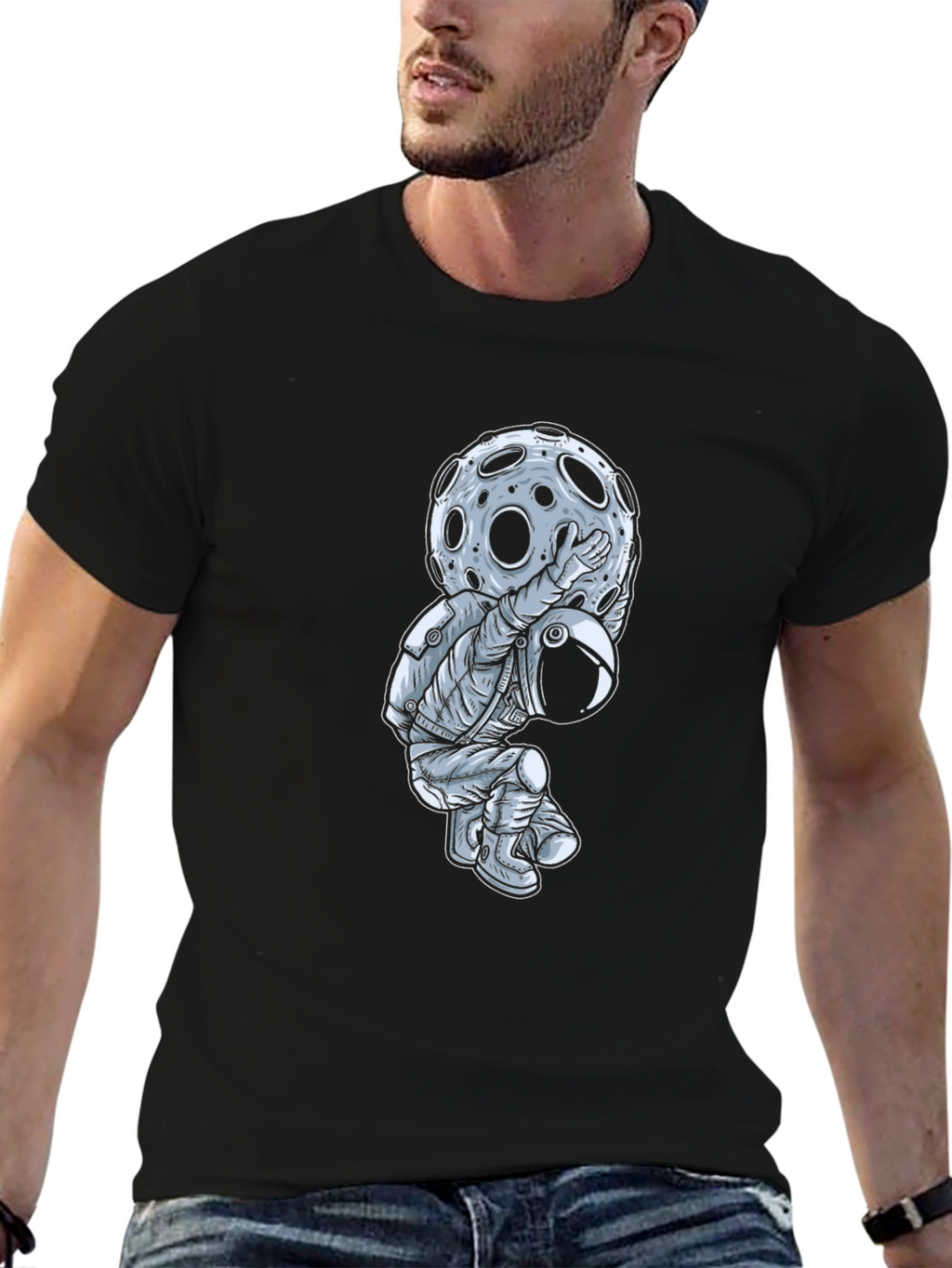 Astronaut Moon Lift Graphic Tee