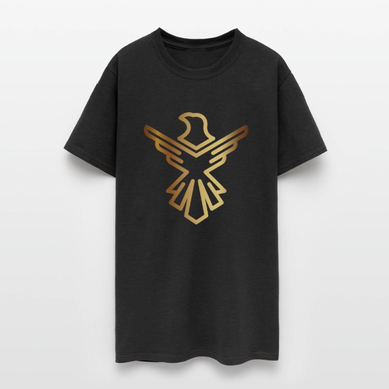 Vip golden eagle bird cool gold logo vecor image