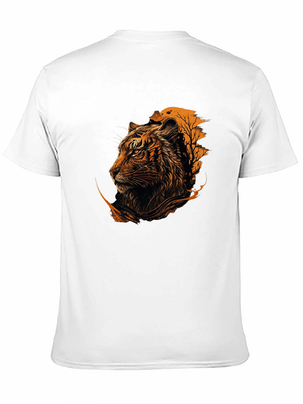 Tiger Graphic Print Black T-Shirt