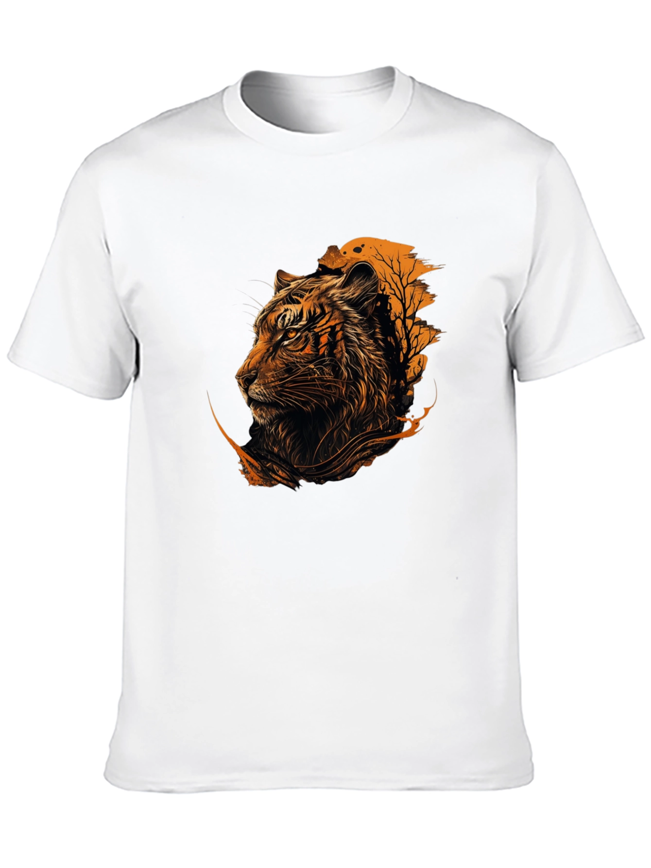 Tiger Graphic Print Black T-Shirt