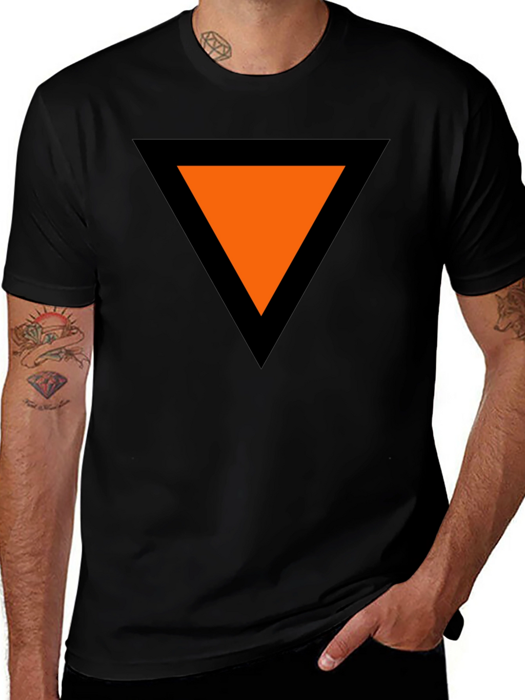 Bold Triangle Graphic Tee - Modern Casual Style