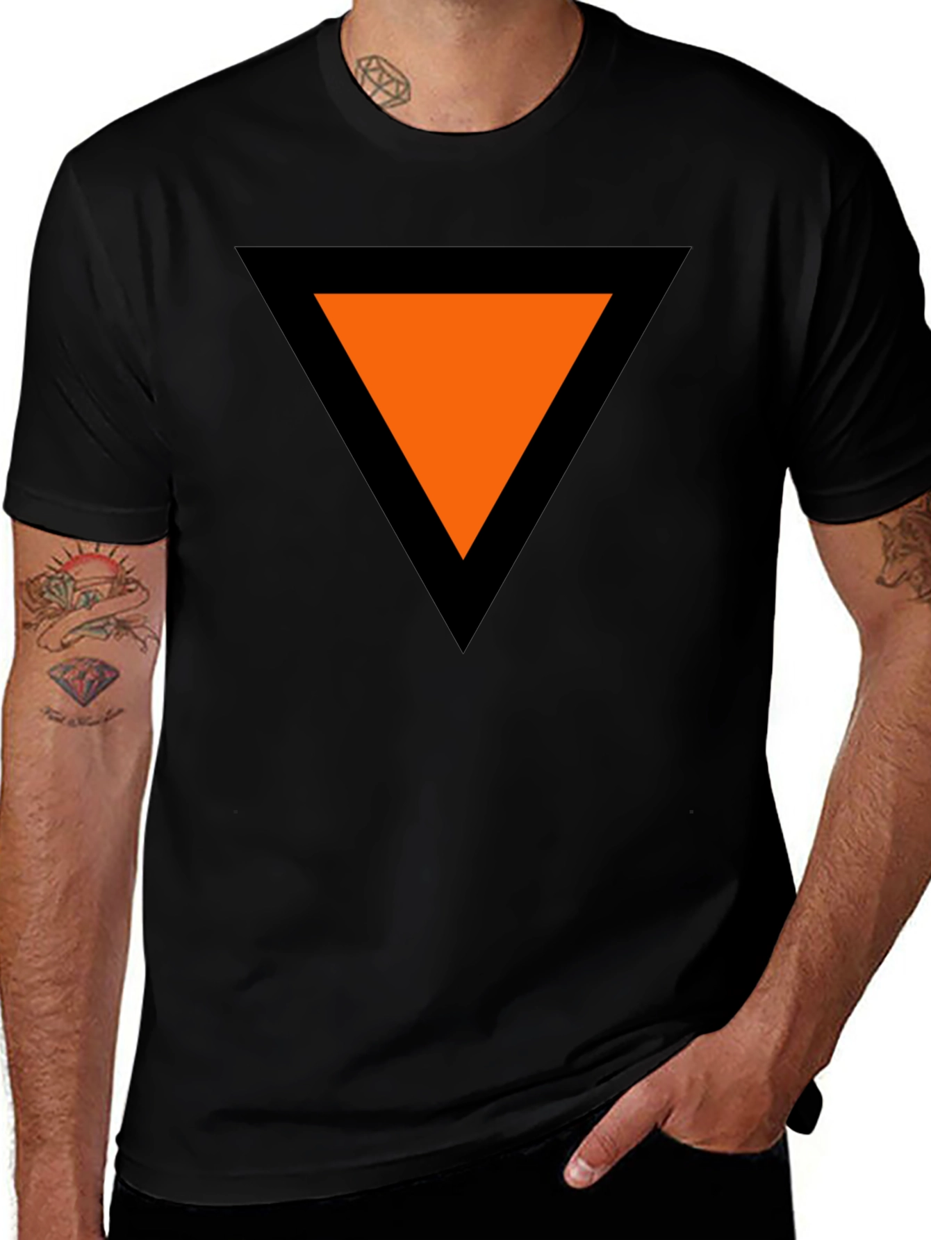 Bold Triangle Graphic Tee - Modern Casual Style