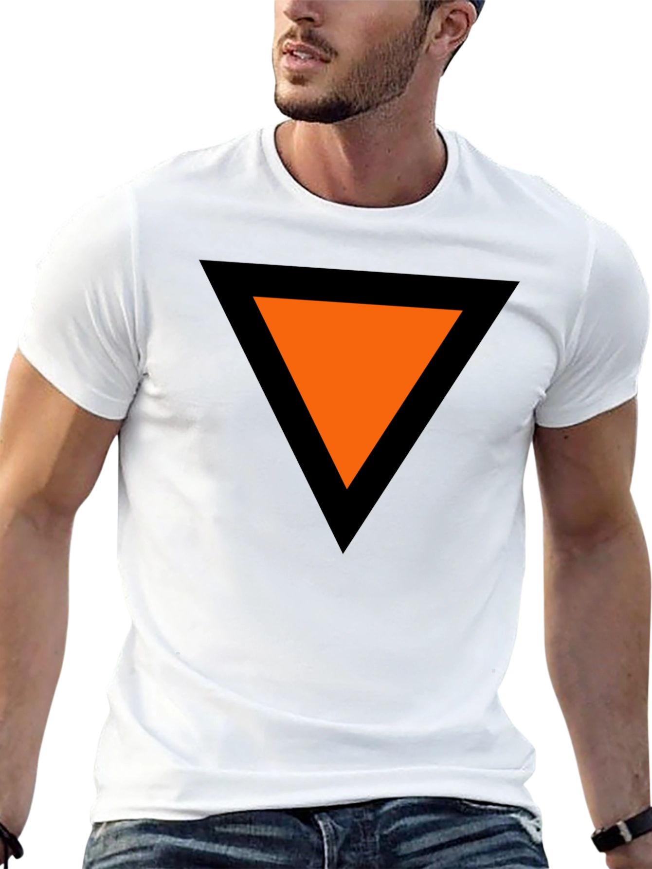 Bold Triangle Graphic Tee - Modern Casual Style