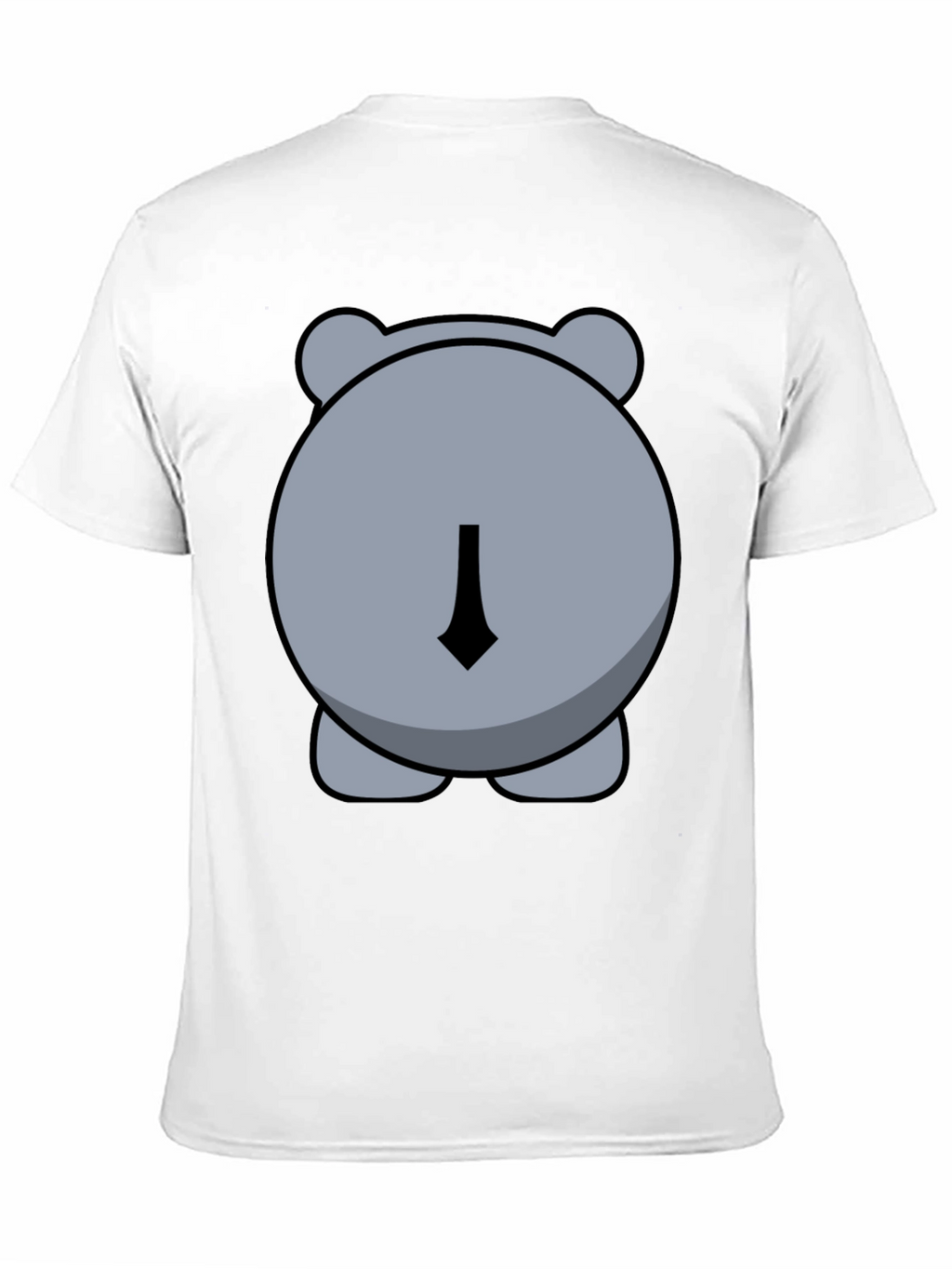 Funny Hippo Butt Graphic Tee - Unisex Black T-Shirt