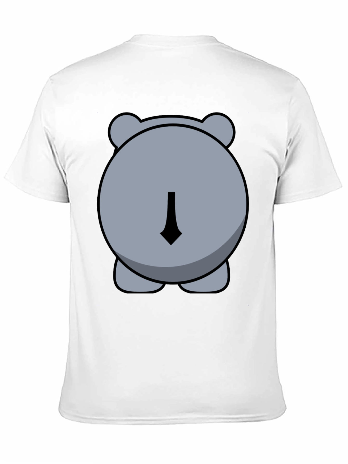 Funny Hippo Butt Graphic Tee - Unisex Black T-Shirt