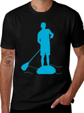 Paddle Boarding T-Shirt - Mens Black Tee