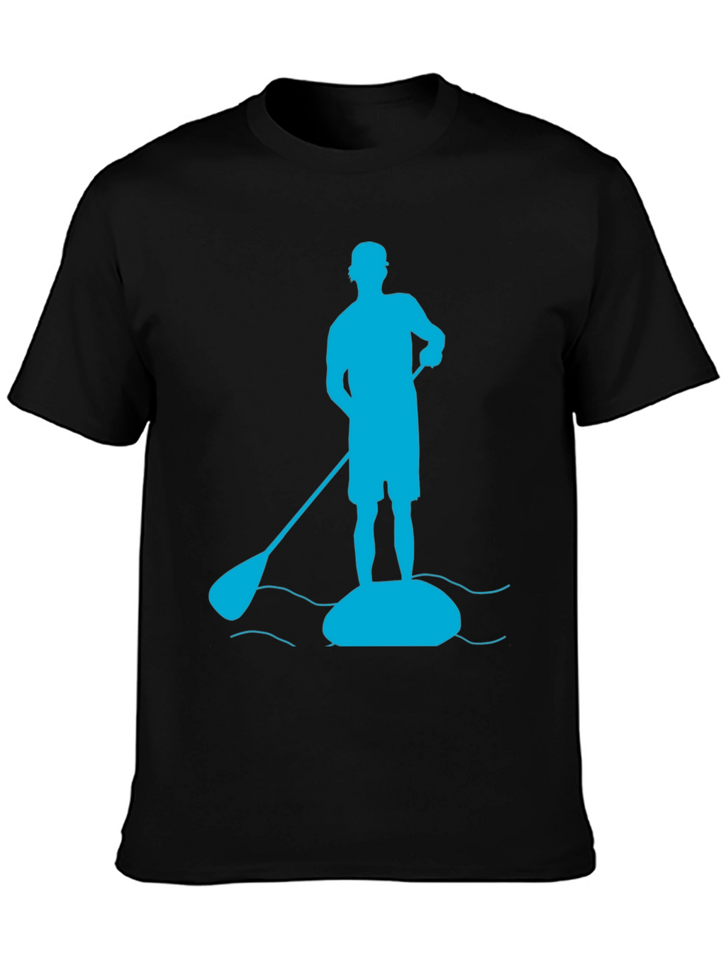 Paddle Boarding T-Shirt - Mens Black Tee